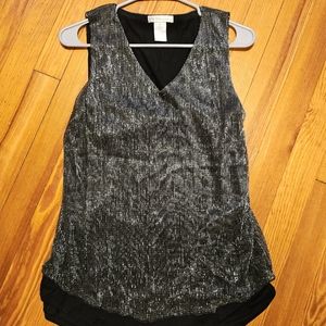 Design History Size Medium Black Metallic Top
